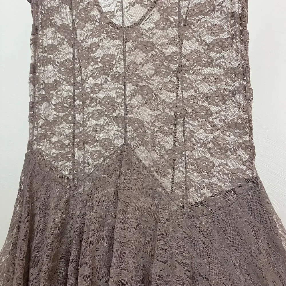 Intimately Free People French Courtship Slip - Pewter/Mink/Taupe? - Size Large